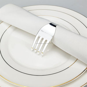 Rond de serviette en bois de qualité supérieure avec métal forgé au design vintage et luxueux pour la décoration de table de mariage ou de dîner stocké - Product Image 2