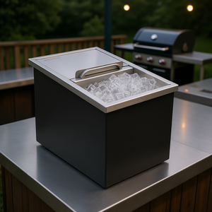 Frigorifero Portatile in Acciaio Inossidabile da 40,9 Qt con Coperchio Scorrevole, Frigo Commerciale per Esterni 18L x 12W x 14,5H Pollici - Product Image 2