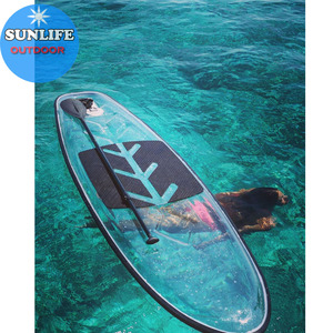 Nóng nhất bán rõ ràng đứng lên tàu chèo thuyền trong suốt sup cứng với chân dây xích pha lê thả khâu kayak - Product Image 4