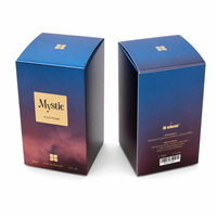Boîte d'emballage de parfum personnalisée, boîte cadeau en papier imprimé, logo en feuille d'or, carton pliable pour eau de parfum 100 ml