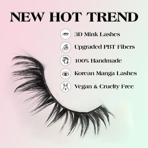 3D Soft Cruelty-Free <b>Reusable</b> Black Faux Mink False <b>Eyelashes</b> Cat Eye Wispy Private Label 5 Pairs D Roll Full Strip <b>Eyelashes</b> - Product Image 3