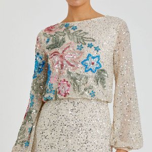 Wholesale High-end Premium Clothing OEM/ODM Factory Luxury Boutiques Beaded Embroidered Wedding Guest Dinner <strong>Dress</strong> For Women