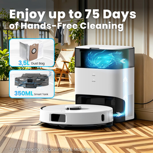 10000pa Aspiradora Robot Automatic Hot Air Drying Robot Vacuum Cleaner and <b>Mop</b> with Self <b>Cleaning</b> - Product Image 3