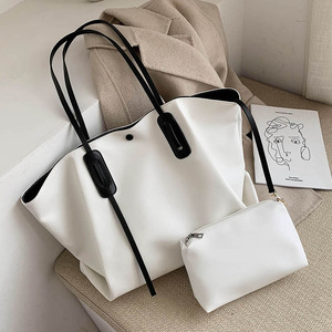 Summer 2023 New Fashion Unisex Mother-Daughter Trendy Crystal <b>Square</b> PP Tote Commuter Bag Elastic Closure Zipper Sewing Thread - Product Image 2