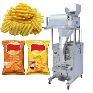 Machine d'emballage automatique verticale pour sachets de snacks alimentaires, chips de pommes de terre, avec pesage - Product Image 1