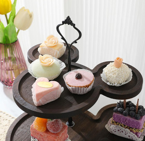 3 Tier Sinh Nhật Đảng Trang Trí Chuột Tai Bằng Gỗ Phục Vụ Khay Trang Trí Tầng Khay - Product Image 3