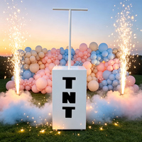 Lance-confettis et Canon à fumée sans fil, rechargeables et sécurisés, en métal, pour révélation du sexe, fêtes du Nouvel An et baby showers