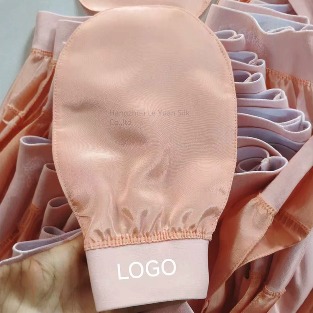 100% Raw Silk Face Mitt Exfoliating Bath Glove Pure Silk Bath Glove for Body and Face Gloves Cleaning Body Exfoliating Bath Mitt