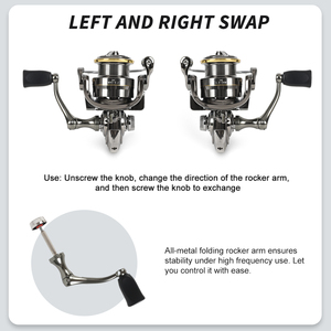 Tiên Tiến Quay <span class=keywords><strong>Reel</strong></span> 4 + 1BB Thép Không Gỉ Mang Vít Trong CNC Cánh Tay Hollow Khung Âm Thanh Cảnh Báo Hệ Thống Câu Cá <span class=keywords><strong>Reel</strong></span> Cho Saltwater - Product Image 5