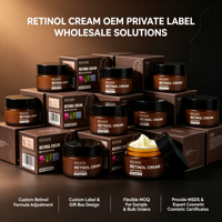 Crème Visage au Rétinol OEM Marque Privée Hydratation Intense Améliore la Texture de la Peau Lisse les Ridules Soin Quotidien Doux pour le Visage