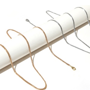 <span class=keywords><strong>Lunettes</strong></span> de soleil à mailles cubaines, luxe, plaqué or 18K, cordon, en acier inoxydable, porte-<span class=keywords><strong>lunettes</strong></span>, chaîne <span class=keywords><strong>2022</strong></span> fine, sangle de masque, 10 pièces - Product Image 1