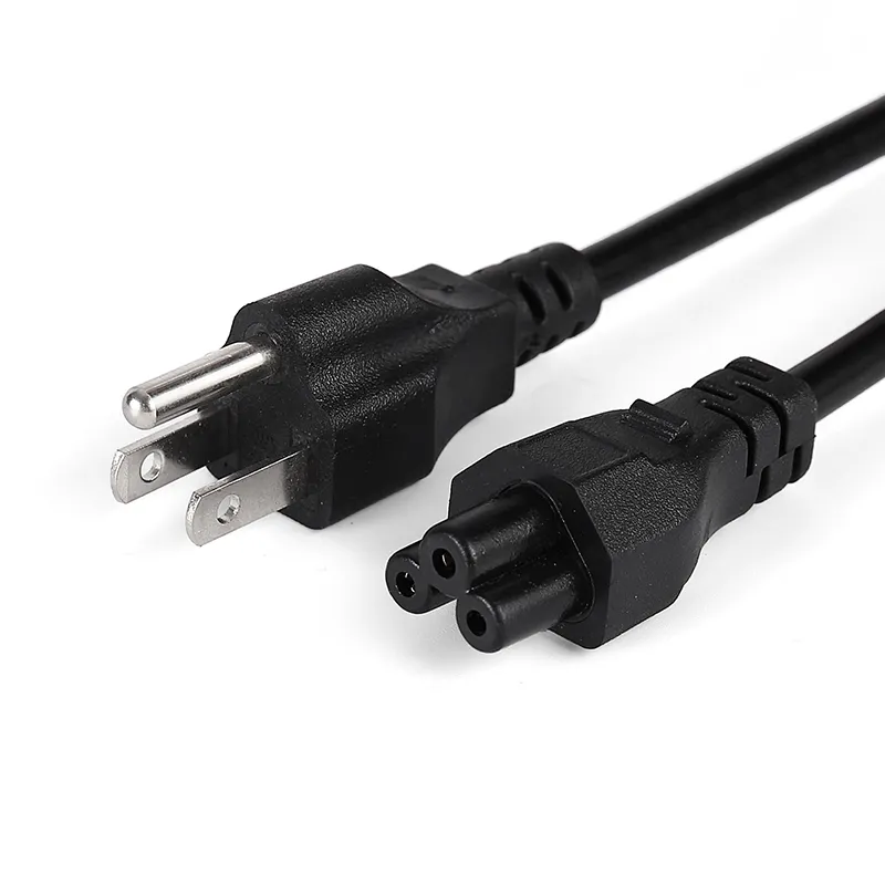 Direto Da fábrica 10A 250V 3 Pin EUA Plug Cabo De Alimentação IEC C5 Extensão Do Cabo De Alimentação AC para Secador de Cabelo Computador Laptop