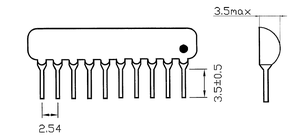 Compre componentes electrónicos en línea Ven aquí Película gruesa Cerámica Pcb Uso Condensador Kit de red Sip-10 Common Ground X7R103K50V - Product Image 2