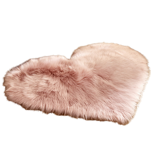 Tapis en fausse fourrure de mouton en polyester lavable de haute qualité fabriqués en Chine, faits à la machine, couleur unie moderne, avec support en polypropylène - Product Image 1