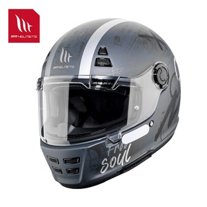 Casque de moto intégral MT Helmets JARAMA, style rétro en titane, unisexe, toutes saisons, matériau ABS pour la course et le tourisme - Product Image 2