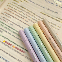 Stylo marqueur double pointe, surligneur fluorescent, couleur Morandi, ensemble de marqueurs pour étudiants, stylo grande capacité