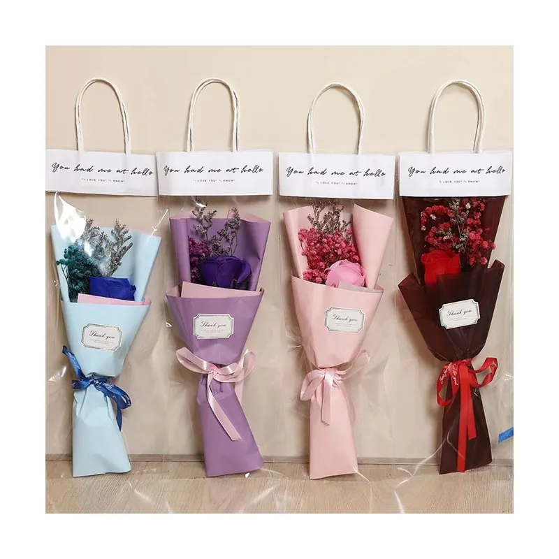 Nieuwe Producten Rose Mothers Day Zeepbloemen Boeket Cadeau Handheld Cadeau Gloeiend Boeket