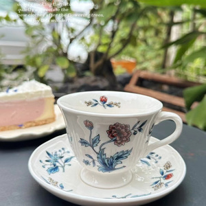 Juego <span class=keywords><strong>de</strong></span> Taza y Platillo <span class=keywords><strong>de</strong></span> Cerámica con Diseño Floral Retro Vintage para Exportación al Reino Unido, Exquisito Juego <span class=keywords><strong>de</strong></span> Té Inglés para la Tarde - Product Image 4