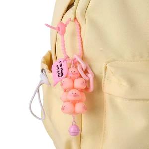 Милый сложенный брелок с животными, сумка, Очаровательная свинья, панда, курица, чехол для мобильного телефона, ПВХ, рюкзак, подвесные аксессуары - Product Image 4