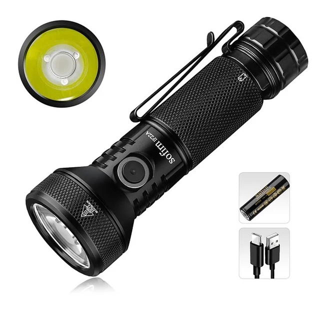 Sofirn High Quality 21700 USB C Rechargeable Powerful LED Flashlight SFT40 2100lm 697M Throw Reverse Charging Torch