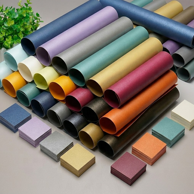 Wholesale 120g Art Packaging Paper Small Rose Pearl Embossed Special Cardboard Moisture-Proof Coated Manufacturer's Supply