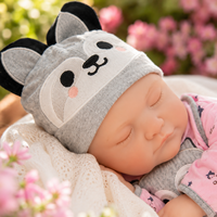 BAkwbwBY Boneka Bayi Reborn 18 Inci Full Vinyl, Dapat Disesuaikan Warna Rambut dan Kulit, Dilengkapi Pakaian, Mata Tertutup, Set Aksesoris Lengkap, Cocok untuk Hadiah