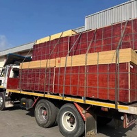 Panneau de contreplaqué WBP 4x8 pieds avec face enduite de film mat pour travaux de coffrage mural, vente en gros, commande en vrac, emballage prêt pour conteneur