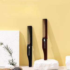 Logo personnalisé <span class=keywords><strong>coiffure</strong></span> pour hommes lissée avec une finition grasse peignes mini peigne à cheveux de voyage moustache toilettage marque privée - Product Image 1