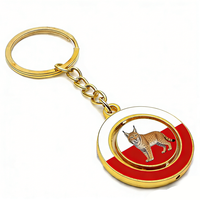 Porte-clés Cheval Blanc Polonais en Métal Plaqué Or, Vente Directe Usine, Idéal Cadeau d'Affaires, Souvenir de Pologne