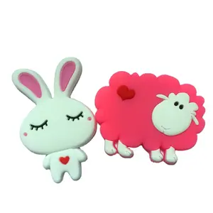 Conception personnalisée 3D Doux En Caoutchouc PVC Aimants Pour Réfrigérateur avec Dessin Animé Animal Personnalisé Logo