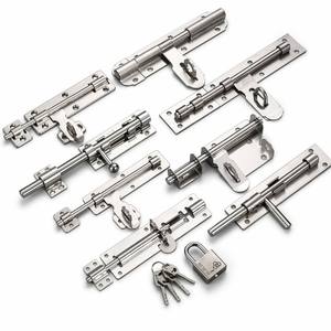 Heavy Duty Stainless Steel Barrel Bolt Security <b>Padlock</b> Latch Extra Long Slide Bolt for Outdoor Iron Gate Fence Warehouse Barn - Product Image 1