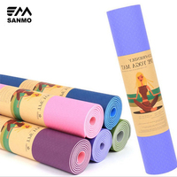 Nouveau Tapis de Yoga Antidérapant Double Face en TPE pour Fabricants (Vente en Gros) 183*61cm 6mm – Tapis de Sport et Fitness Portable pour la Danse