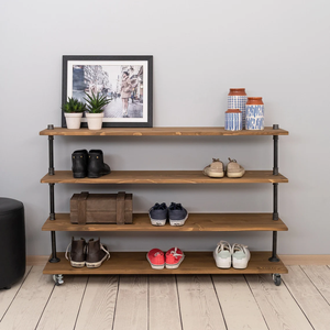 Factory Direct 4-Layer Metal Multifunctional <b>Shoe</b> <b>Storage</b> Shelf <b>Rack</b> Modern Space-Saving Household Organizer - Product Image 1
