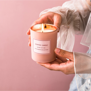 Vela Rosa mate para aromaterapia, vela de cera de soja con caja de regalo rosa, fragancia para el hogar - Product Image 4