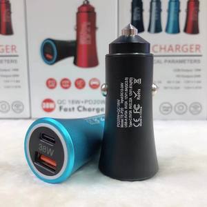 Chargeur de voiture P20 38W PD à double port avec charge rapide simultanée Type-C, prise allume-cigare - Product Image 4
