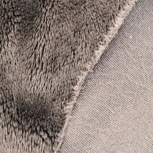 100% Polyester Chải Velboa Vải, 5Mm Plush Sợi Nhỏ Fleece Vải Cho Upholstery