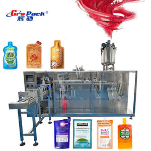 Machine d'emballage automatique de sac de jumeaux de liquide de jus de <span class=keywords><strong>prune</strong></span> de kaki de poche préfabriquée Mini machine à emballer automatique de liquide de sachet - Product Image 1