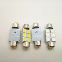 Ampoules LED de voiture Festoon 5050 6SMD 31/36/39mm/41mm 24V 12V Blanc/Bleu/Vert/Rouge/Jaune/Rose FT C5W pour éclairage intérieur de porte