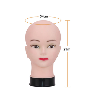 Support de tête de mannequin en PVC pour perruques, tête de mannequin féminine en plastique, présentoir de perruques, présentoir de tête de mannequin pour perruques, chapeaux, écharpes - Product Image 4