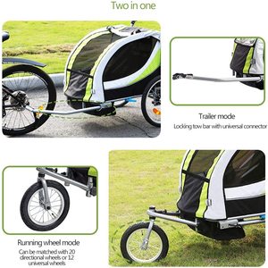 <span class=keywords><strong>Remolque</strong></span> de <span class=keywords><strong>Bicicleta</strong></span> para <span class=keywords><strong>Niños</strong></span> y Carrito de Jogging Plegable para Exteriores, Transporte de Mercancías y Paseos en el Parque - Product Image 4