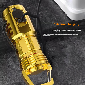 Bán Buôn Tùy Chỉnh 450 Lumens Loại C Có Thể Sạc Lại Nhựa Đèn Pin Thuận Tiện Loại C Có Thể Sạc Lại Đèn Pin - Product Image 4