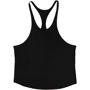 Gilet da <span class=keywords><strong>uomo</strong></span> <span class=keywords><strong>bianco</strong></span> muscolatura in cotone senza maniche canotta da palestra Casual ricamo Stringer canotta personalizzazione all'ingrosso - Product Image 2