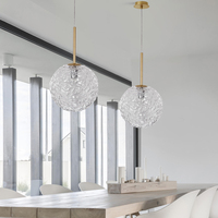 Lustres suspendus LED modernes nordiques de luxe en verre et cristal, réglables, ovales/carrés, avec commande sans fil pour la maison et le bureau