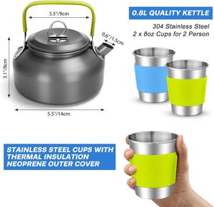 Kit <span class=keywords><strong>de</strong></span> cuisine <span class=keywords><strong>de</strong></span> <span class=keywords><strong>camping</strong></span> extérieur économique 15-en-1 : casseroles, bouilloires et ustensiles pour le <span class=keywords><strong>camping</strong></span> et les voyages - Product Image 1