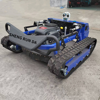 Tondeuse à gazon autonome commerciale à 4 temps avec GPS 608cc avec lame à neige pour vergers de qualité industrielle, inter-rangs, fermes, pâturages