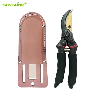 SUNSHINE garden flower trim scissor and 8'' hand pruner gardening tools with portable leather case