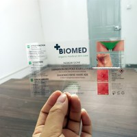 Cosmétique/shampoing transparent transparent imperméable vinyle pvc/papier/pp/pet autocollant/rouleau d'étiquettes imprimé usine