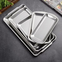 Vente en gros de plaque de barbecue carrée coréenne en acier inoxydable avec logo personnalisé plateau en acier inoxydable plats et assiettes à sushi coréens