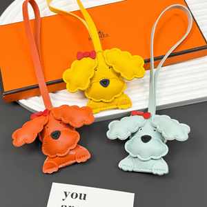 <b>Cute</b> Multi-color Teddy Dog Leather Pendant Small Dog Keychain Exquisite Bag Decoration Creative Accessory - Product Image 2