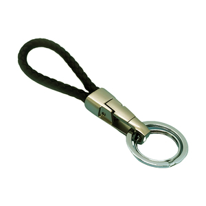 Trung Quốc bán buôn tùy chỉnh thực hiện cá nhân dây đeo cổ tay Keyring xe sang trọng logo thương hiệu PU da kim loại móc khóa - Product Image 4
